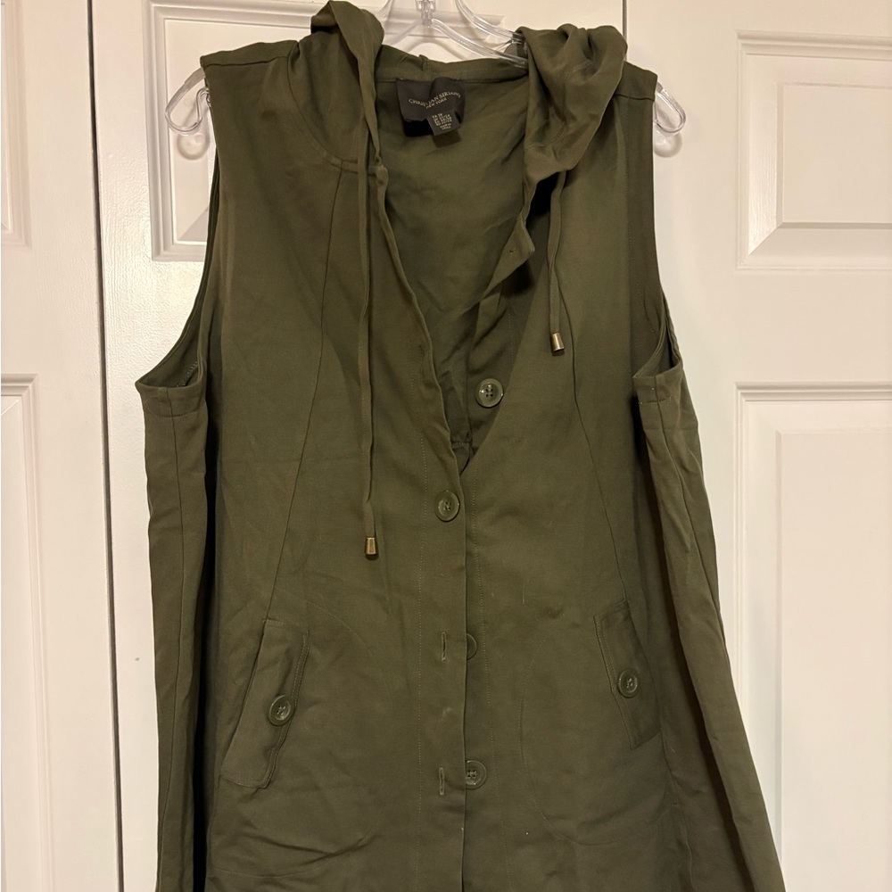 Christian Siriano Olive Green Women's Vest